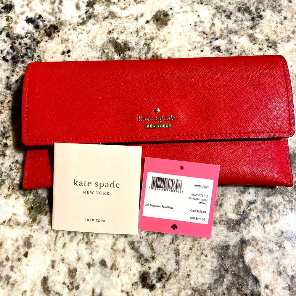 Red Kate spade wallet